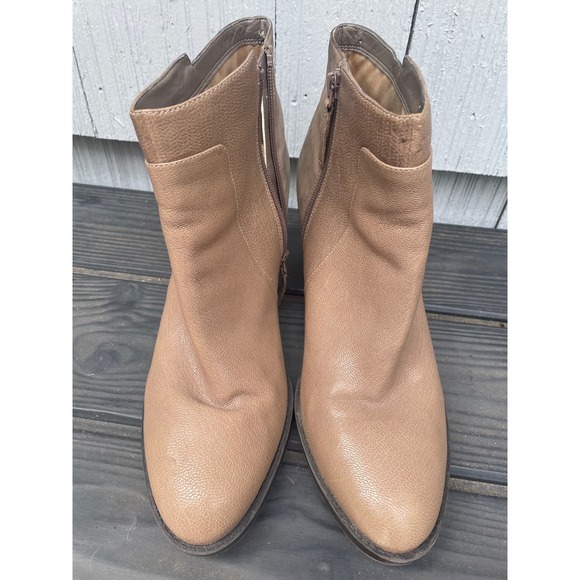 Naturalizer Women's Taupe Ankle Boots Buckle‎ Detail Heel Booties Shoes SZ 11 - Picture 12 of 12